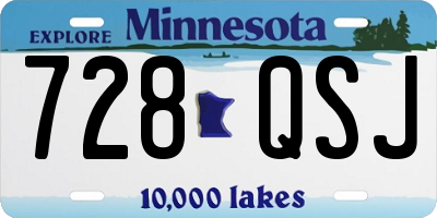 MN license plate 728QSJ