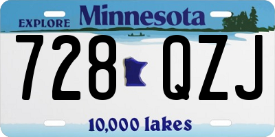 MN license plate 728QZJ