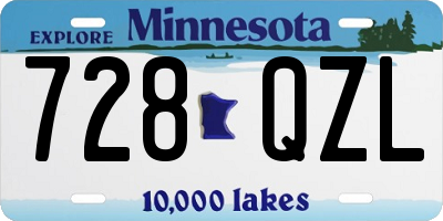 MN license plate 728QZL