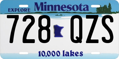 MN license plate 728QZS