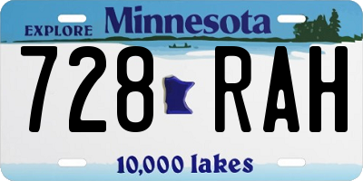 MN license plate 728RAH
