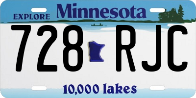 MN license plate 728RJC