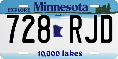 MN license plate 728RJD