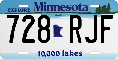 MN license plate 728RJF