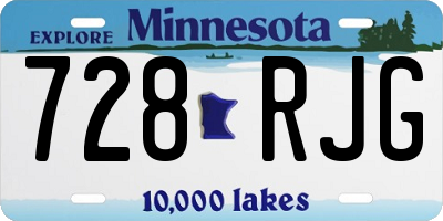 MN license plate 728RJG