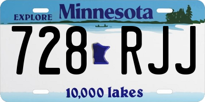 MN license plate 728RJJ