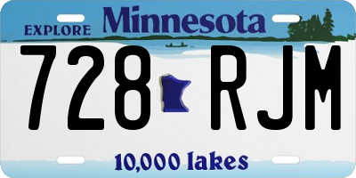 MN license plate 728RJM
