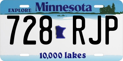 MN license plate 728RJP