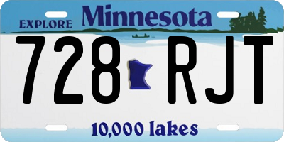 MN license plate 728RJT