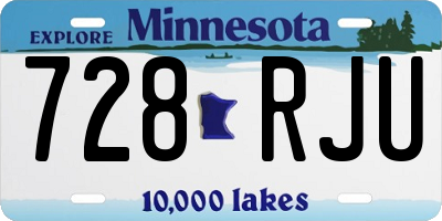 MN license plate 728RJU