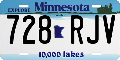 MN license plate 728RJV