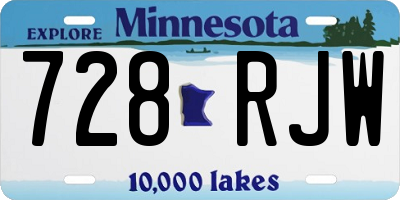 MN license plate 728RJW