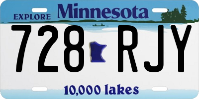 MN license plate 728RJY