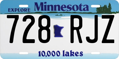 MN license plate 728RJZ