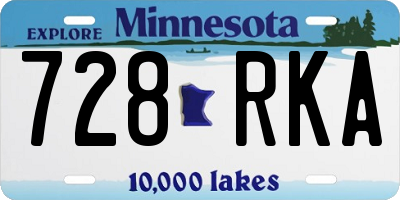 MN license plate 728RKA