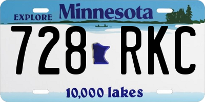 MN license plate 728RKC