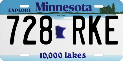 MN license plate 728RKE