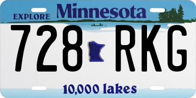 MN license plate 728RKG