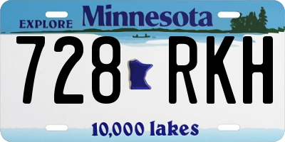 MN license plate 728RKH