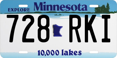 MN license plate 728RKI