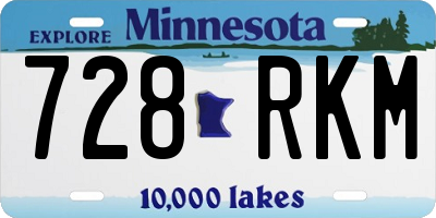 MN license plate 728RKM