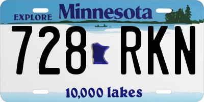 MN license plate 728RKN