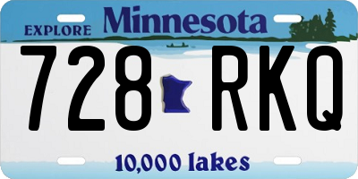MN license plate 728RKQ