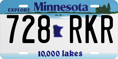 MN license plate 728RKR