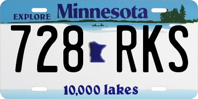 MN license plate 728RKS