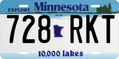MN license plate 728RKT