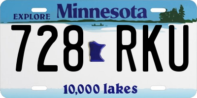 MN license plate 728RKU
