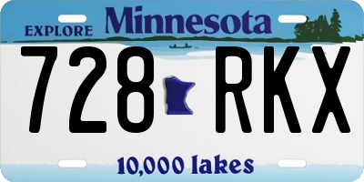 MN license plate 728RKX