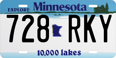 MN license plate 728RKY