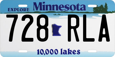 MN license plate 728RLA