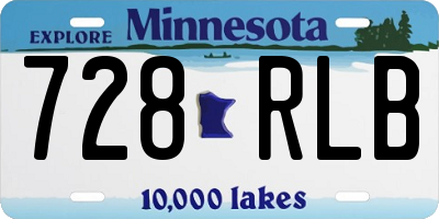 MN license plate 728RLB