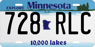 MN license plate 728RLC