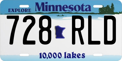 MN license plate 728RLD