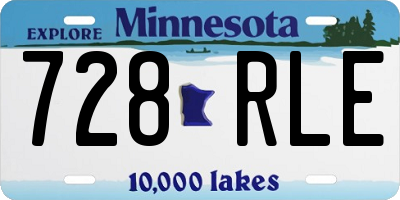 MN license plate 728RLE