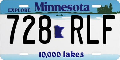 MN license plate 728RLF