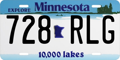 MN license plate 728RLG
