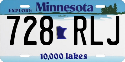MN license plate 728RLJ