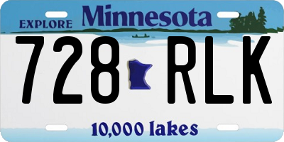 MN license plate 728RLK