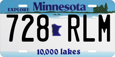 MN license plate 728RLM