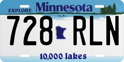 MN license plate 728RLN