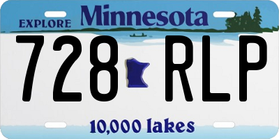 MN license plate 728RLP
