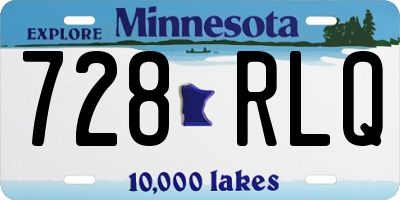 MN license plate 728RLQ