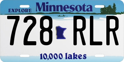 MN license plate 728RLR