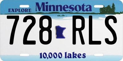 MN license plate 728RLS