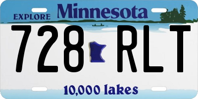 MN license plate 728RLT