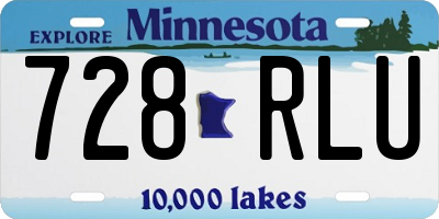 MN license plate 728RLU